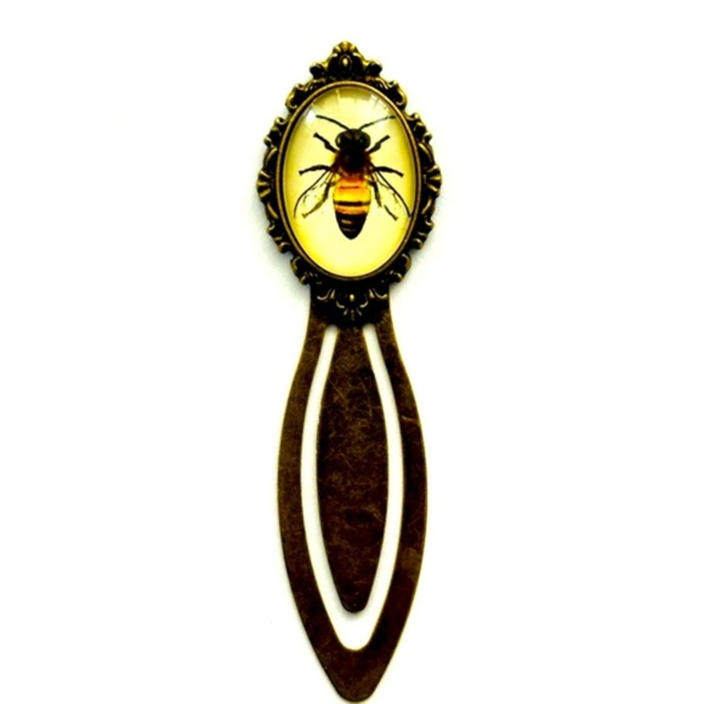 Honey Bee Victorian Style Metal Bookmark, NWT, Handmade